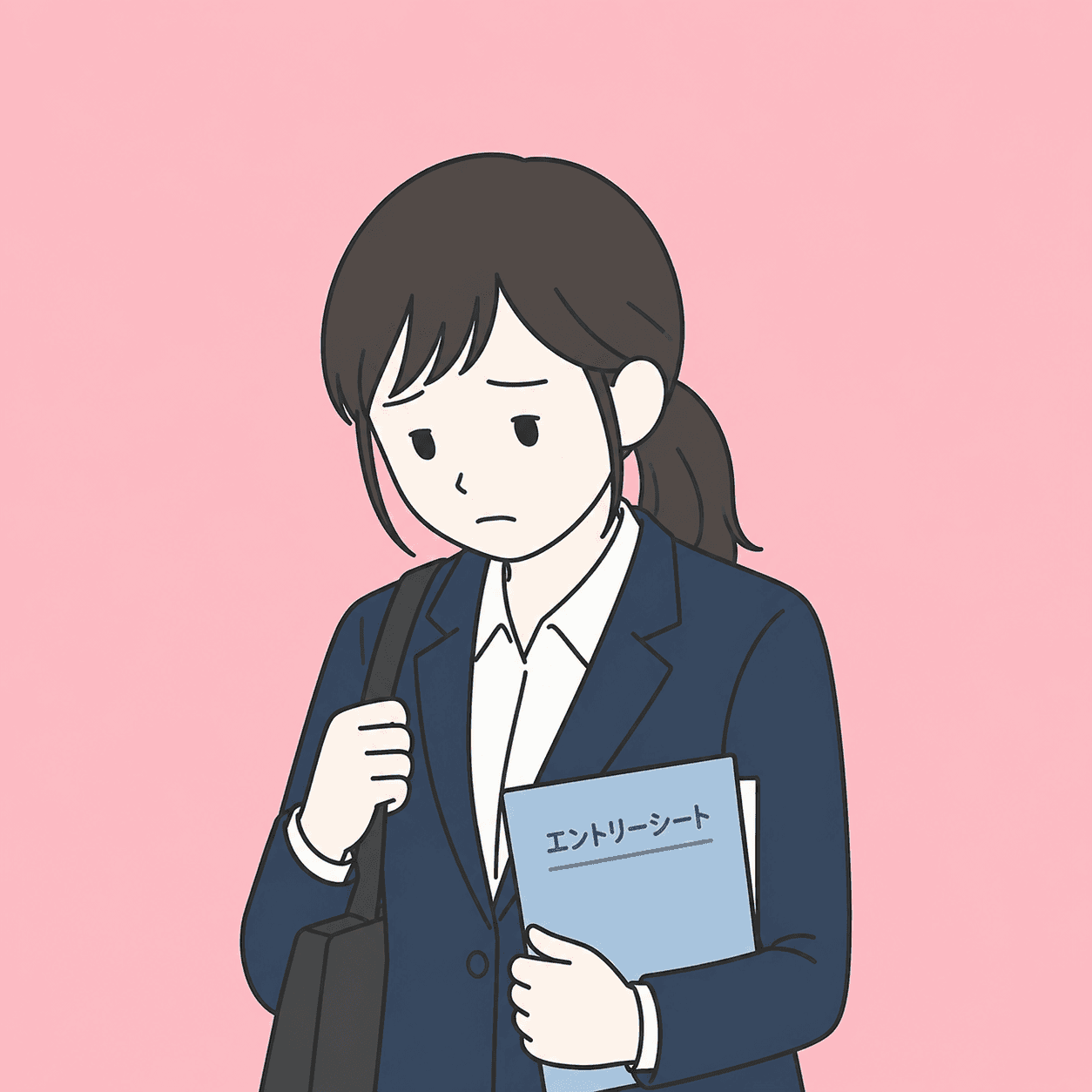就活中の女性のイラスト