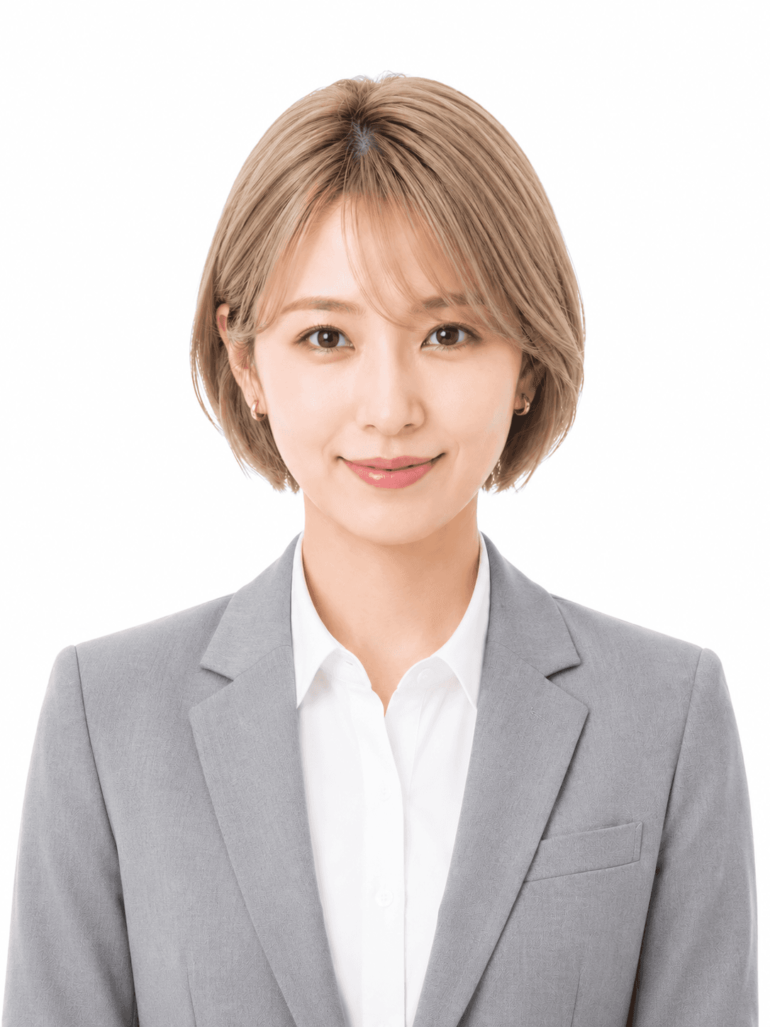 AI生成証明写真サンプル 20代女性
