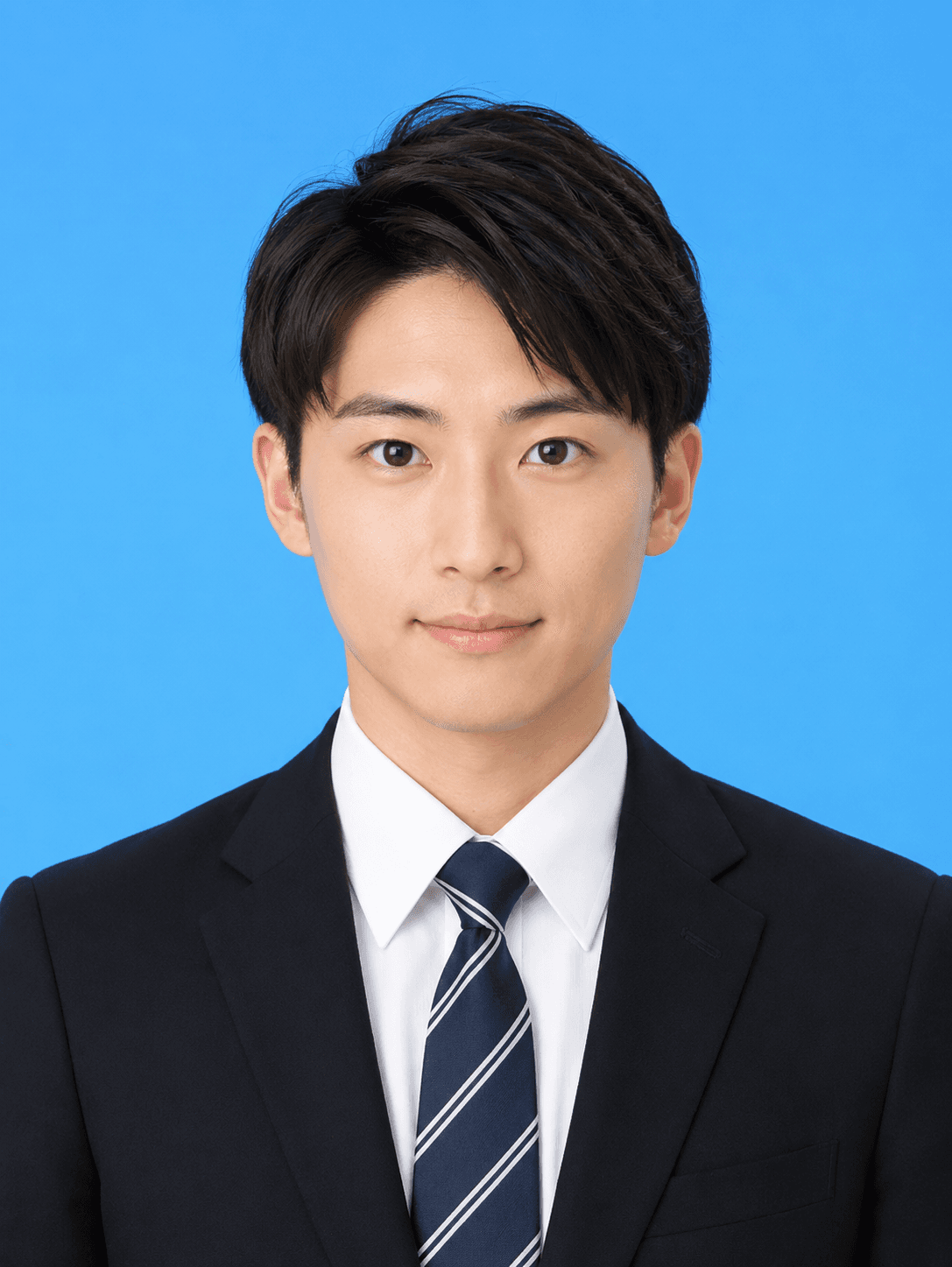 AI生成証明写真サンプル 20代男性