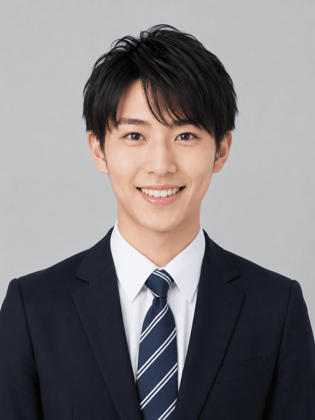AI生成証明写真サンプル 20代男性