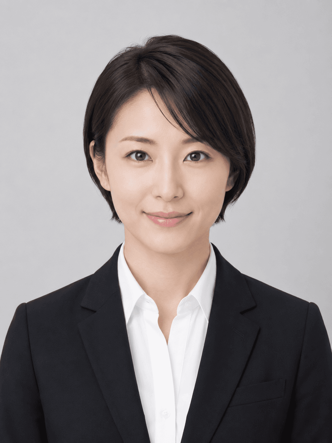 AI生成証明写真サンプル 30代女性